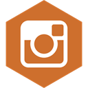 Instagram, Hexagon, media, Social Chocolate icon