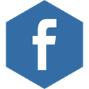 Facebook, Social, media, Hexagon SteelBlue icon