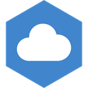 media, Social, Cloudapp, Hexagon SteelBlue icon