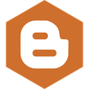 Hexagon, blogger, Social, media Chocolate icon