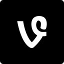 media, Vine, Social, square Black icon