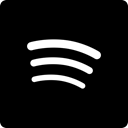 Spotify, media, Social, square Black icon