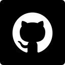 media, Social, square, Github Black icon