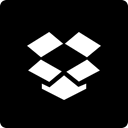 dropbox, media, Social, square Black icon