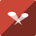 Social, limelight, Gloss, media, square IndianRed icon