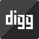 Social, square, Gloss, media, Digg DarkSlateGray icon