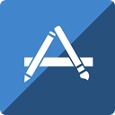 Social, square, media, App, Gloss, store DarkSlateBlue icon