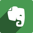 square, media, Shadow, Social, Evernote SeaGreen icon