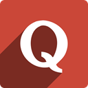 Quora, Shadow, square, media, Social IndianRed icon