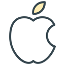 Apple, Communication, mac, media, Computer, Social Black icon