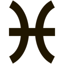 pisces, zodiac, signs, astrology, Astro, horoscope Black icon