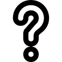 question mark, question, interface Black icon