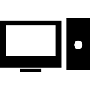 Monitors, monitor, hardware, screen, technology, web, Computers Black icon