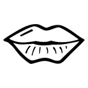 party, kiss, love, romantic, lips, romance, new year Black icon