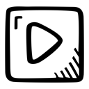 Play button, player, play, Audio, media, Multimedia Black icon