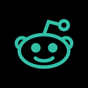 Social, media, online, Reddit Black icon