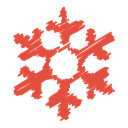 christmas, snowflake, winter, scribble, Ice, Flake, Snow Tomato icon