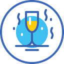 christmas, бокал, new, year, шампанское, новый год, champagne SteelBlue icon