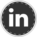 linked, In, media, online, Social DarkSlateGray icon