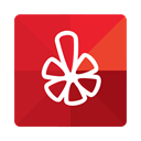 media, Message, Yelp, Social, Communication, Company Firebrick icon