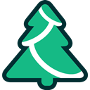 winter, Tree, christmas, evergreen, Christmas tree, xmas LightSeaGreen icon