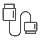 data cable line icon, Data cable, data cable icon Black icon