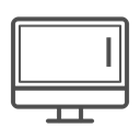 Desktop, desktop icon, desktop computer, desktop line icon, desktop computer icon Black icon