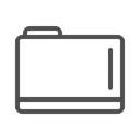Folder, folder icon, folder line icon Black icon