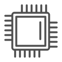 processor icon, processor line icon, processor, processor hardware icon DarkSlateGray icon