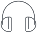 Headphone, music, Audio, play, Headphones, sound, volume Black icon