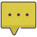 Bubble, Chat, Message, chat bubble, talk, Communication, chat window DarkKhaki icon