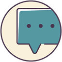 Bubble, Message, Communication, Chat, chat bubble, chat window, talk CadetBlue icon