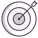 Target, Aim, bullseye, Arrow, shoot, Center WhiteSmoke icon