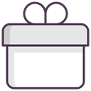 shopping, giftbox, surprise, gift, present, Shop, gift box Gainsboro icon