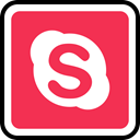 Skype, online, Social, media Crimson icon