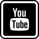 Social, media, online, youtube Black icon