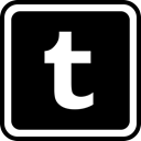 Tumblr, Social, media, online Black icon