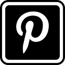 media, pinterest, Social, online Black icon