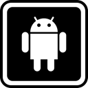 online, Social, Android, media Black icon