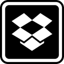 dropbox, media, online, Social Black icon