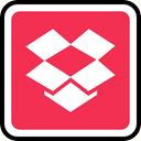 online, dropbox, Social, media Crimson icon