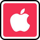 media, Apple, Social, online Crimson icon