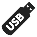 Flash, Key, Usb Black icon