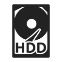 storage, Hard, Disk, Data Black icon