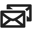 Communication, Letter, Message, Email, double Black icon