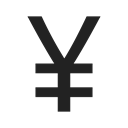 Finance, Money, financial, yen, payment Black icon