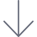 Direction, Down, Bottom, Arrow Black icon