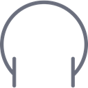 Audio, Headphone, Call, Communication, talk Black icon