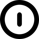 Controls, turn on, Circle, power, Circles, Circular, power on Black icon