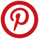 pinterest icon, P Firebrick icon